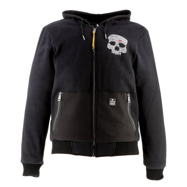 Blouson Moto Helstons Hoodie Bones Black