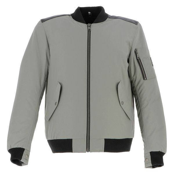 Blouson Moto Helstons Howard Silver Black