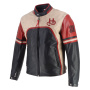 Blouson Moto Helstons Indianapolis Leather Noir Beige Rouge