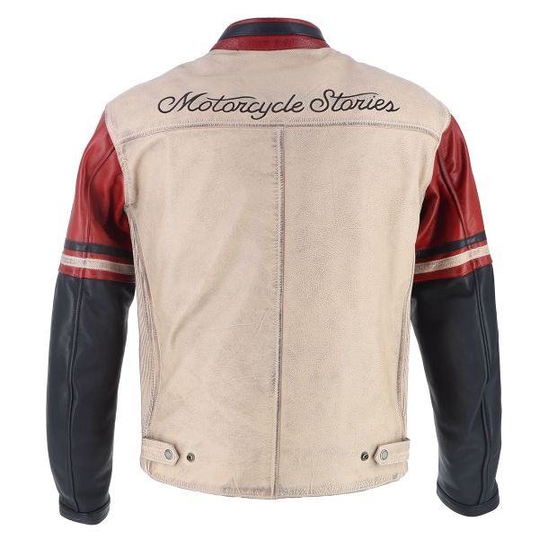 Helstons Indianapolis Leather Noir Beige Rouge