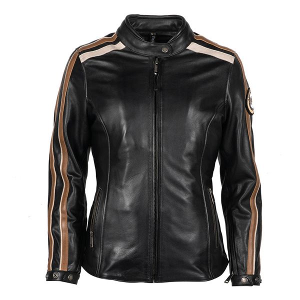 Blouson Moto Helstons Jade Leather Lady Rag Black