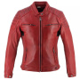 Blouson Moto Helstons Jody Leather Soft Red