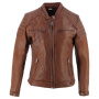 Blouson Moto Helstons Jody Leather Soft Tan Cir