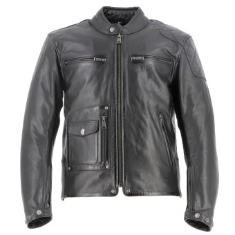 Blouson Moto Helstons Johnson Leather Rag Black