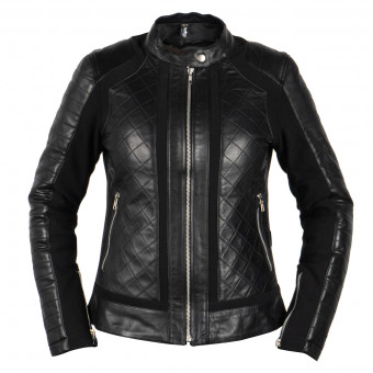 Blouson Moto Helstons Kate Leather Lady Soft Stretch Black