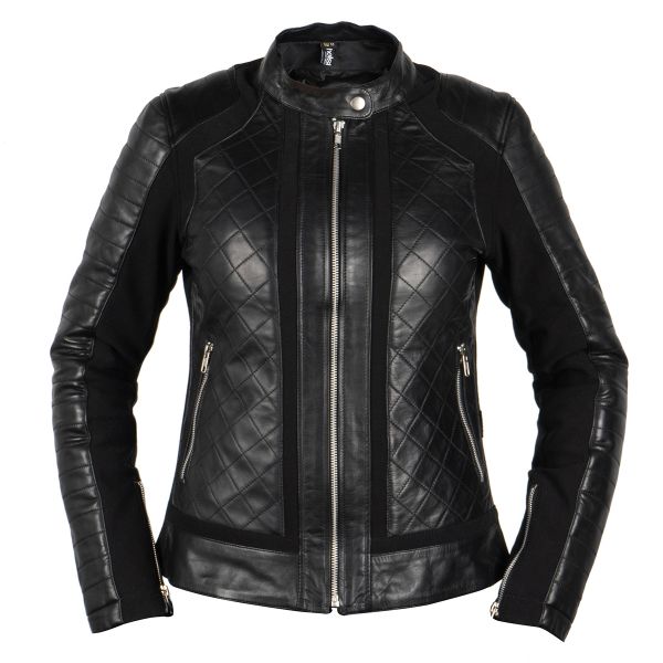 Blouson Moto Helstons Kate Leather Lady Soft Stretch Black Blouson Moto Helstons Kate Leather Lady Soft Stretch Black