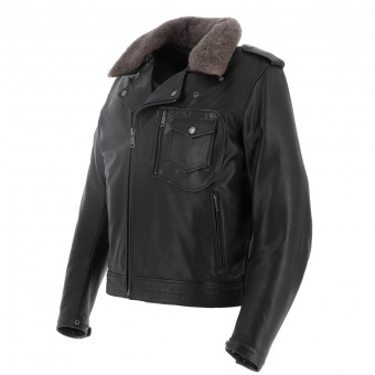 Blouson Moto Helstons Perco Leather Rag Black