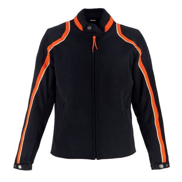 Blouson Moto Helstons Phoenix Air Mesh Noir Orange Beige
