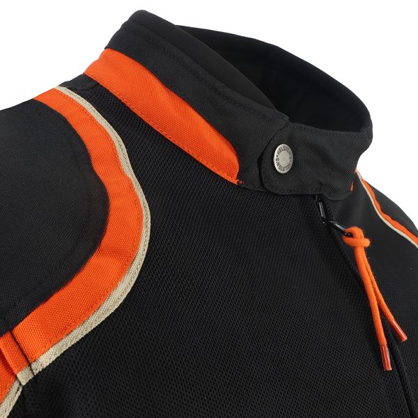 Helstons Phoenix Air Mesh Noir Orange Beige