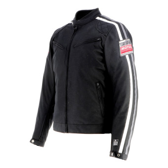 Blouson Moto Helstons Racing Motul Black White