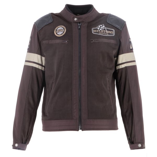 Blouson Moto Helstons Revolte Air Mesh Leather Brown