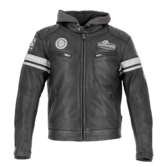 Blouson Moto Helstons Riposte Leather Buffalo Black