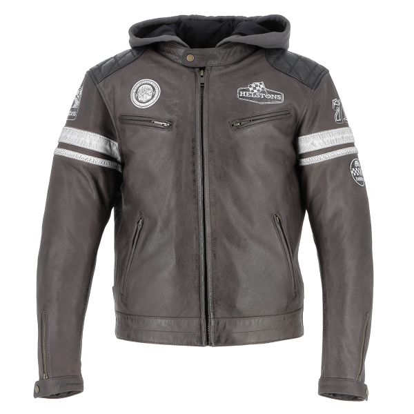 Blouson Moto Helstons Riposte Leather Buffalo Brown