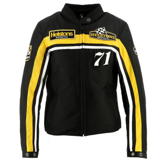 Blouson Moto Helstons Sturgis Black White Yellow