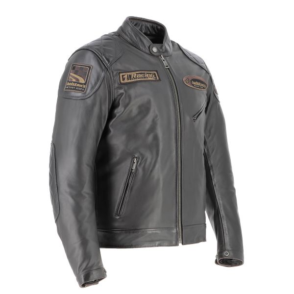 Helstons Trevor Leather Rag Brown Black