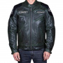 Blouson Moto Helstons Trevor Leather Rag Green Black