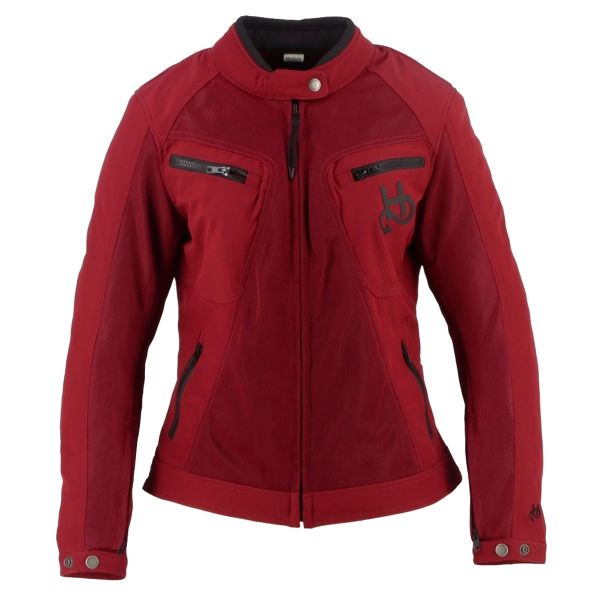 Blouson Moto Helstons Turbo Girl Air Mesh Burgundy