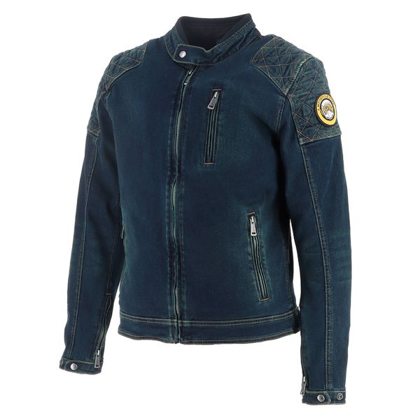 Blouson Moto Helstons Urban Blue Dirty