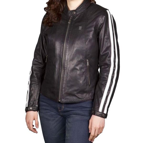 Blouson Moto Helstons Victoria Leather Black Blouson Moto Helstons Victoria Leather Black
