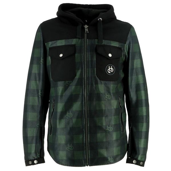 Blouson Moto Helstons Wood Air Black Green