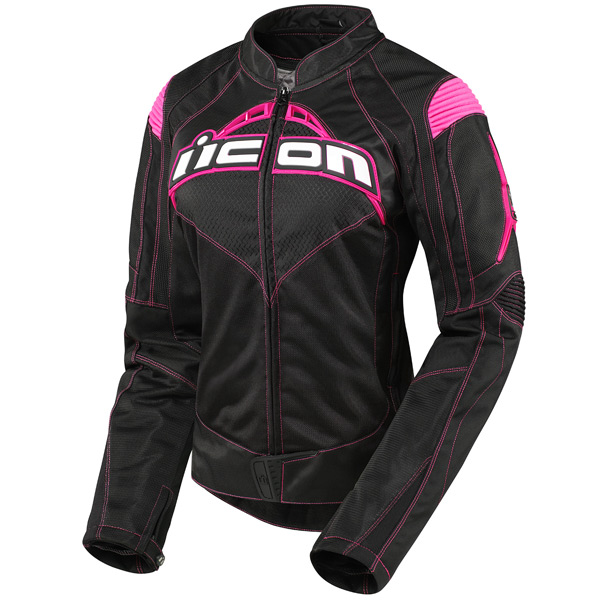 Blouson Moto ICON Contra Black Pink