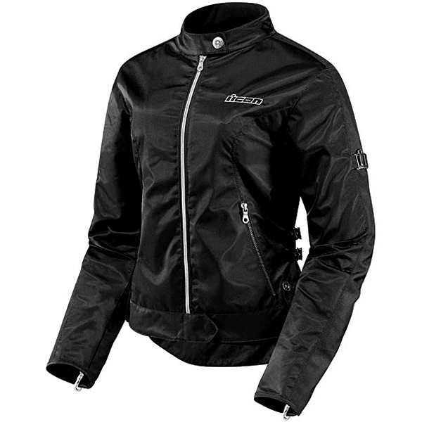 Blouson Moto ICON Hella Textile Black