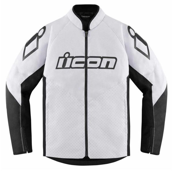 Blouson Moto ICON Hooligan CE White