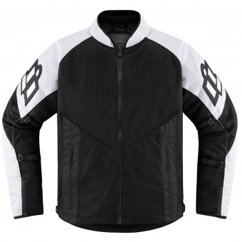 Blouson Moto ICON Mesh AF White Black