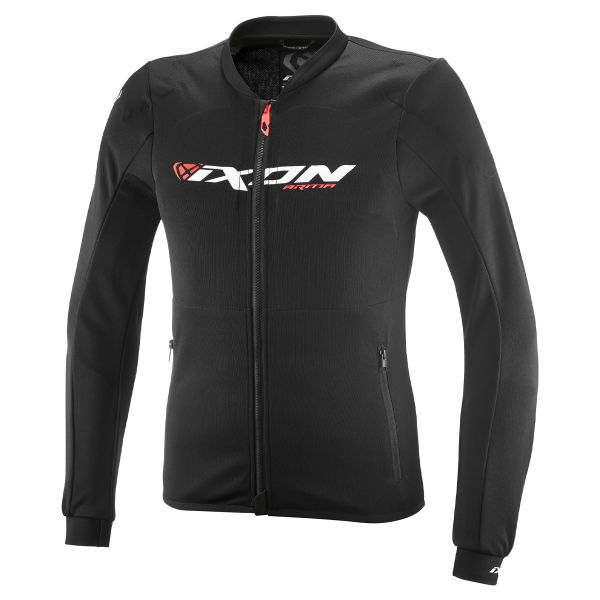 Blouson Moto Ixon Arma Black White Bright Red