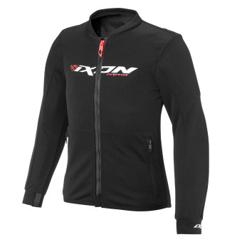 Blouson Moto Ixon Arma Kid Black White Bright Red