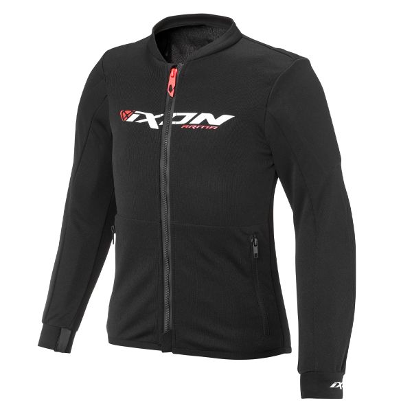 Blouson Moto Ixon Arma Kid Black White Bright Red