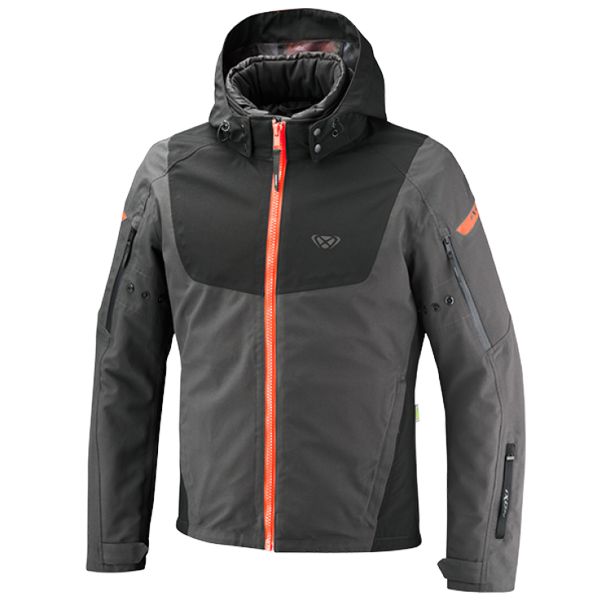 Blouson Moto Ixon Burning Anthracite Black Red Blouson Moto Ixon Burning Anthracite Black Red