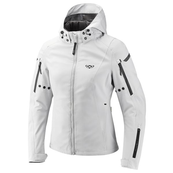 Blouson Moto Ixon Burning Lady Light Grey
