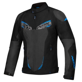 Blouson Moto Ixon Caliber Black Anthracite Blue