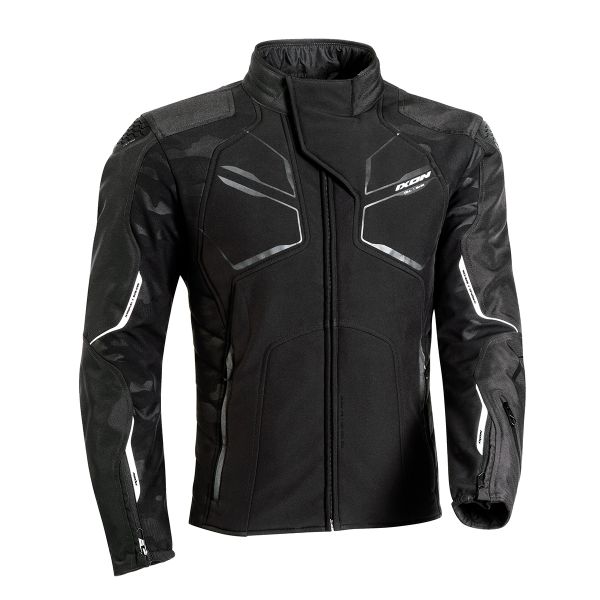 Blouson Moto Ixon Cell Black Anthracite White Blouson Moto Ixon Cell Black Anthracite White