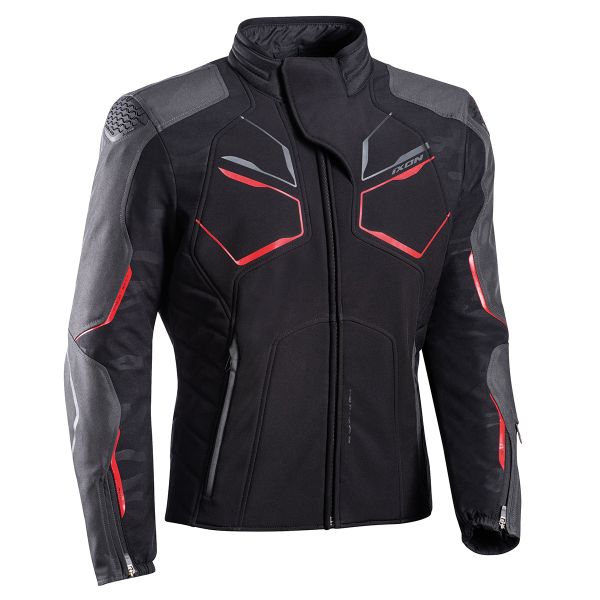Blouson Moto Ixon Cell Black Grey Red Blouson Moto Ixon Cell Black Grey Red