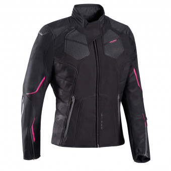 Blouson Moto Ixon Cell Lady Black Fushia