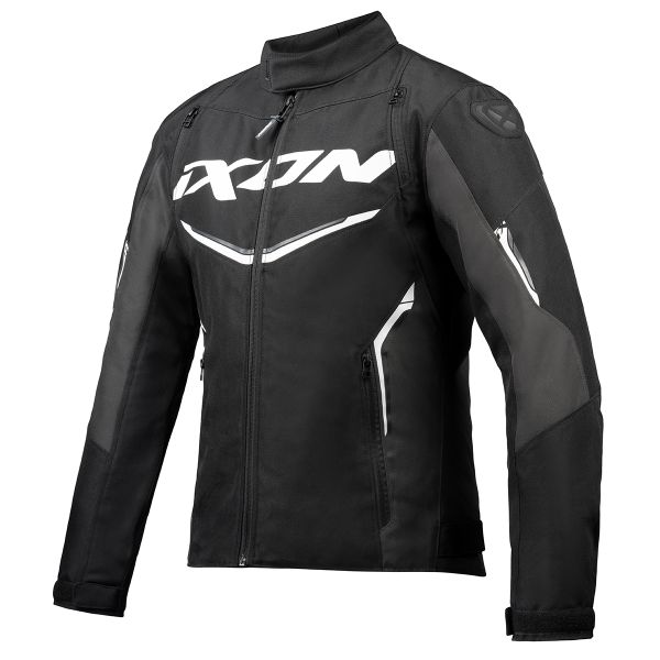 Blouson Moto Ixon Cordolo Black Anthracite White