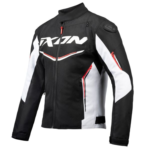 Blouson Moto Ixon Cordolo Black White Red