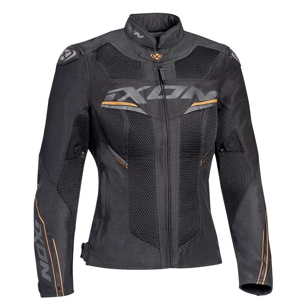 Blouson Moto Ixon Draco Lady Anthracite Black Gold Blouson Moto Ixon Draco Lady Anthracite Black Gold