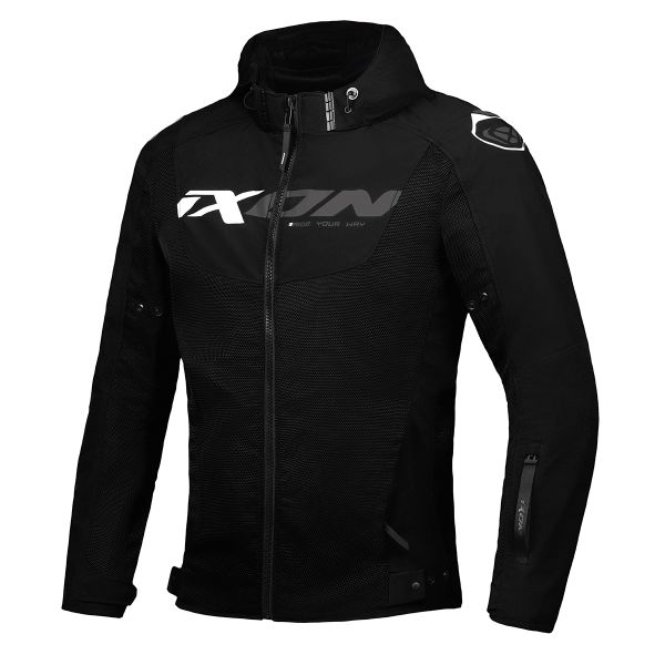 Blouson Moto Ixon Fierce Black Grey White Blouson Moto Ixon Fierce Black Grey White