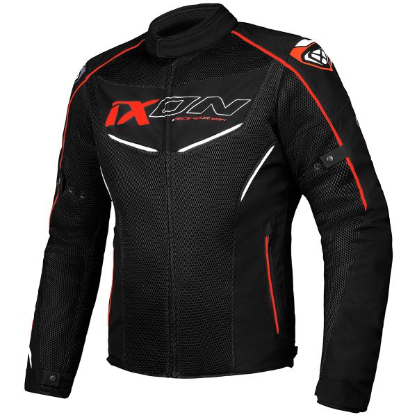 Blouson Moto Ixon Flicker Black White Red Blouson Moto Ixon Flicker Black White Red