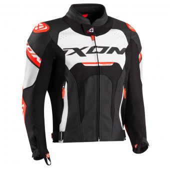 Blouson Moto Ixon Jackal Jacket White Black Red