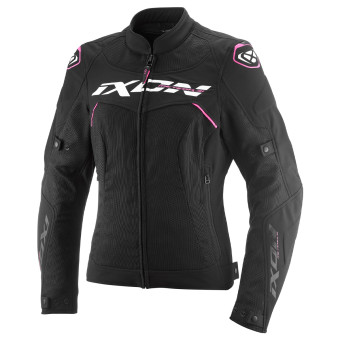 Blouson Moto Ixon Meteor 31 Lady Black White Pink