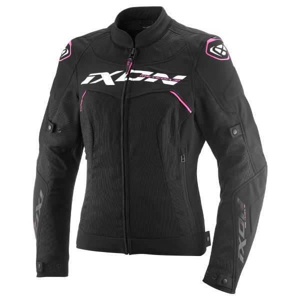 Blouson Moto Ixon Meteor 31 Lady Black White Pink