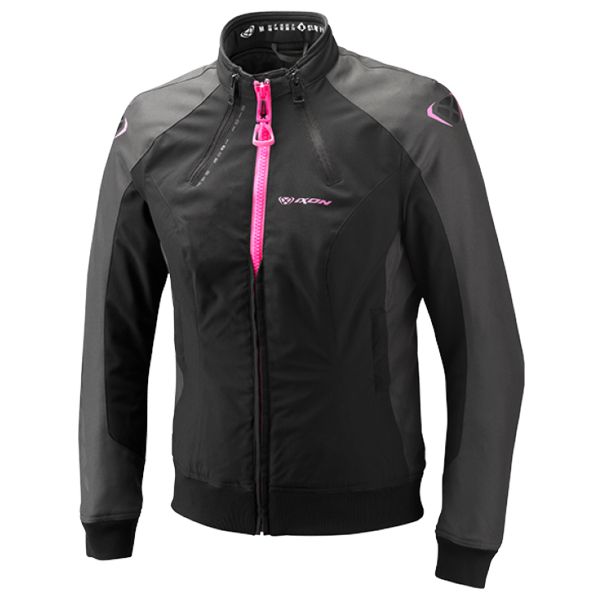 Blouson Moto Ixon Siwa Lady Black Anthracite Pink Blouson Moto Ixon Siwa Lady Black Anthracite Pink
