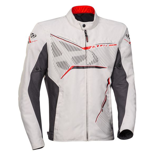 Blouson Moto Ixon Slash Light Grey Anthracite Red Blouson Moto Ixon Slash Light Grey Anthracite Red