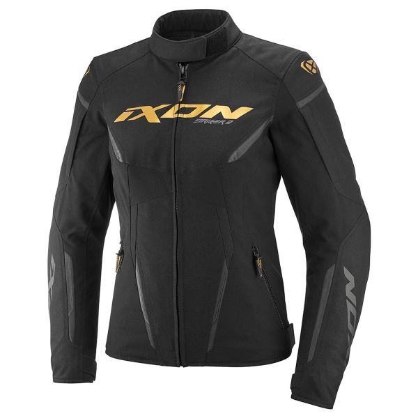 Blouson Moto Ixon Striker 2 Lady Black Gold Blouson Moto Ixon Striker 2 Lady Black Gold
