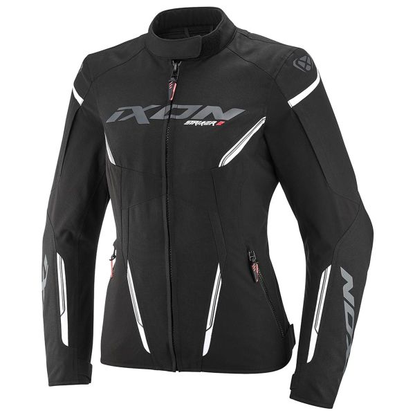Blouson Moto Ixon Striker 2 Lady Black White Blouson Moto Ixon Striker 2 Lady Black White