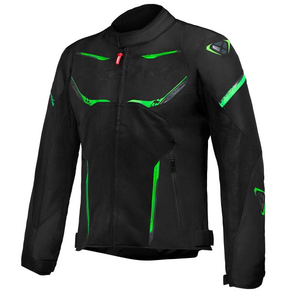 Blouson Moto Ixon Striker Air Black Anthracite Green
